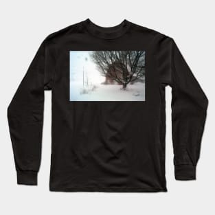 Barn in Winter Long Sleeve T-Shirt